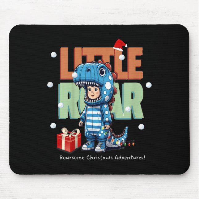 Kids Christmas Roar Dinosaur Kids Boys Xmas Gift  Mouse Pad (Front)