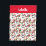 Kids Christmas Snowman Reindeer Personalised Fleece Blanket<br><div class="desc">Fleece blankets make great christmas gifts for kids.  Personalise this cute snowman and reindeer blanket to make the perfect gift for any little one on your list.</div>