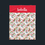 Kids Christmas Snowman Reindeer Personalised Fleece Blanket<br><div class="desc">Fleece blankets make great christmas gifts for kids.  Personalise this cute snowman and reindeer blanket to make the perfect gift for any little one on your list.</div>