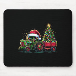 Kids Christmas Tractor Santa Xmas Farm Truck Mouse Pad