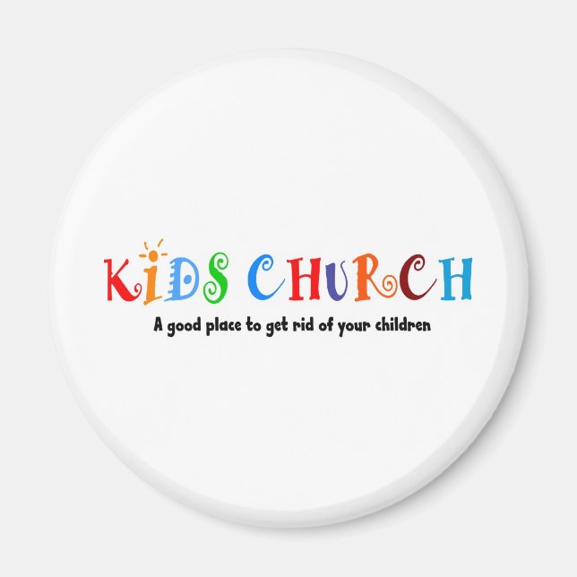 Kids Church Christian Gift Magnet (Front)
