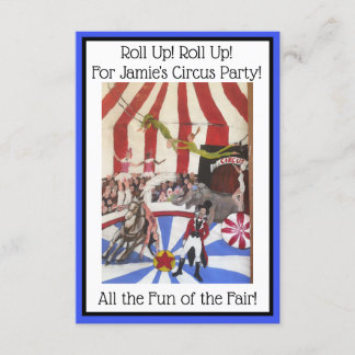 Kids Circus Party Invitation -Art Invite