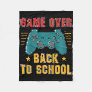 Kids Ck To School For Boys Gamer Fun Video Games Fleece Blanket