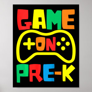 Kids Ck To School Video Game On Gamer Pre-k Toddle Poster