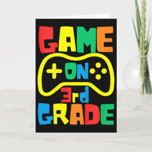 Kids Ck To School Video Game On Gamer Third Grade Card