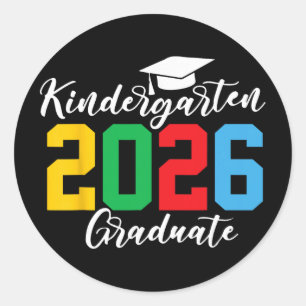 Kids Cl Of 2026 Kindergarten Graduation  Classic Round Sticker