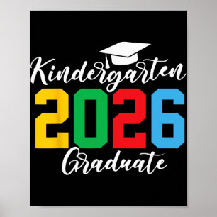 Kids Cl Of 2026 Kindergarten Graduation Poster