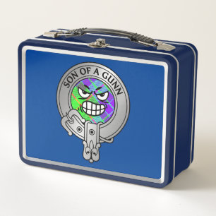 Kids Clan Gunn Crest & Tartan Metal Lunch Box