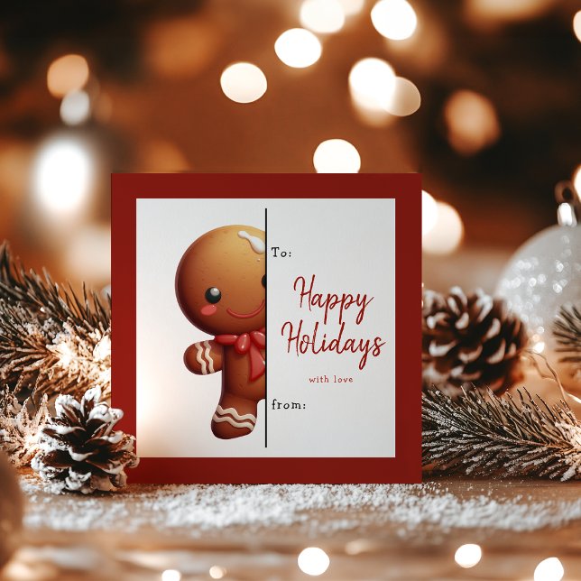 Kids Classroom Personalized Gingerbread Christmas Holiday Card (Creator Uploaded)