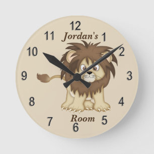 Kid's Clock Cute Baby Lion