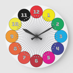 kids clock dial colourful