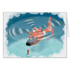 kids coast guard helicopter birthday card