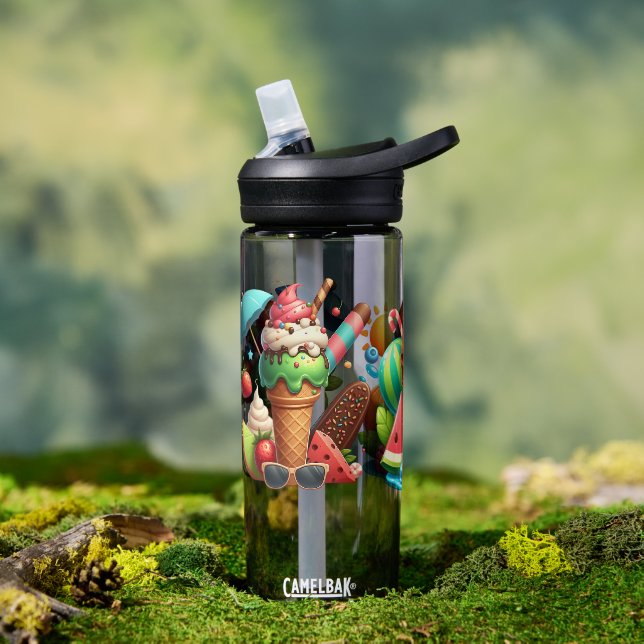 Kids Colorful Ice Cream  Water Bottle (Outdoor (Rotated))