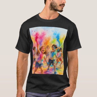 Kids Colour Festival Watercolor Art Tee