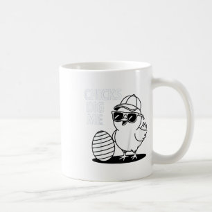 Kids Colour Me In Chicks Dig Me Happy Easter Boys Coffee Mug