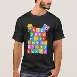 Kids Colourful Alphabet Letters A to Z for Kids by T-Shirt