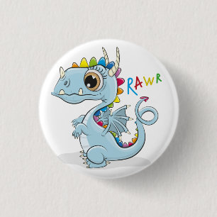 KIds Colourful Dragon Button