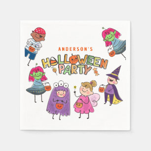 Kids Colourful Halloween Costume Party Napkin