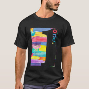 Kids Colourful Number 1 One 1st Birthday Boys G T-Shirt