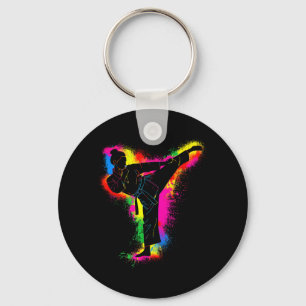Kids Colourful Taekwondo Martial Arts Women Girl Key Ring