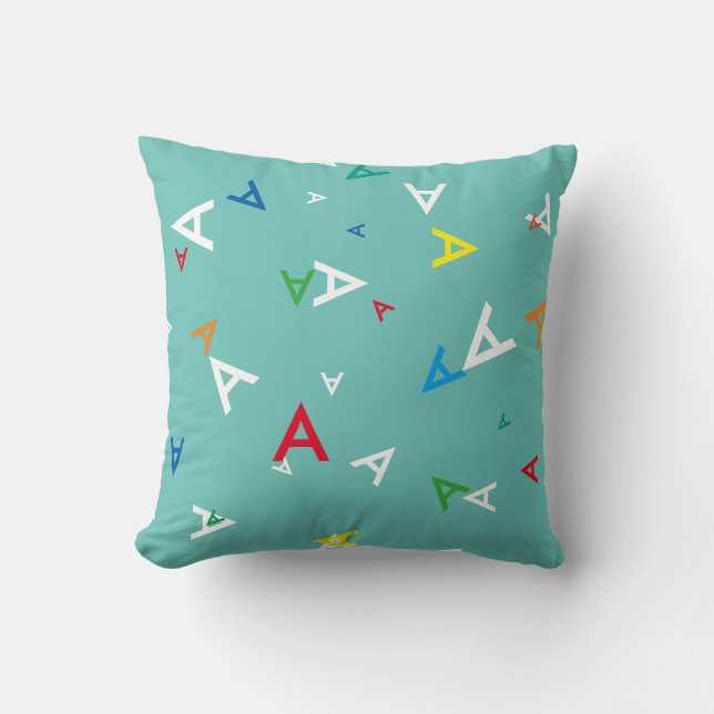 kids colourful uppercase letters custom cushion (Front)