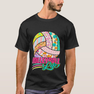 Kids Colourful Volleyball Great Life Player Sport T-Shirt