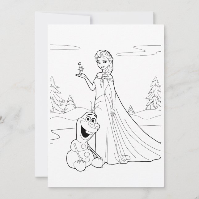 Kids Colouring Page Poster Invitation (Back)