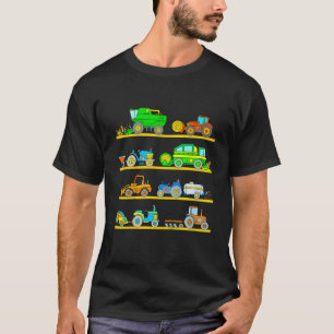 Kids Combine Harvester Farm Vehicles Tractor Boys T-Shirt