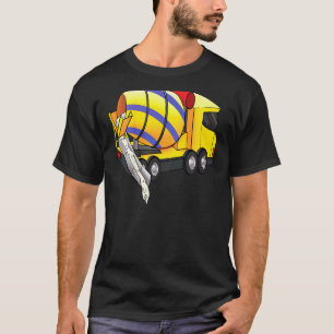 Kids Concrete Mixer Truck Driver Boys Birthday Par T-Shirt