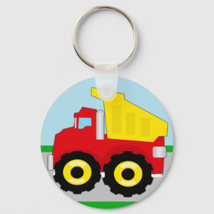 Kids Construction Dumptruck Key Ring