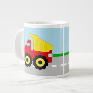 Kids Construction Dumptruck Large Coffee Mug