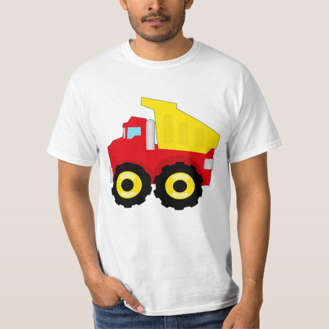 Kids Construction Dumptruck T-Shirt (Front)
