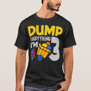 Kids Construction Truck 3rd Birthday Boy culture f T-Shirt