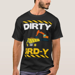 Kids Construction Truck 3rd Birthday Boy Excavator T-Shirt