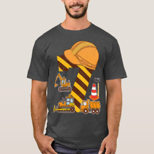 Kids Construction Truck 7 Birthday Boy Excavator 7 T-Shirt