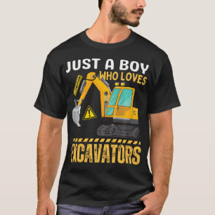 Kids Construction Truck Just A Boy Who Loves Excav T-Shirt