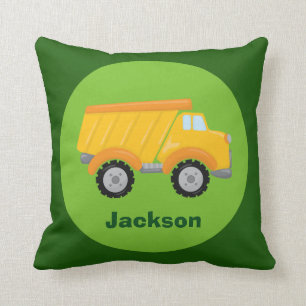 Kids Construction Vehicle Dump Truck Custom Boys Cushion