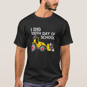 Kids CooI I Dig 100 Days Of School Digger Excavato T-Shirt