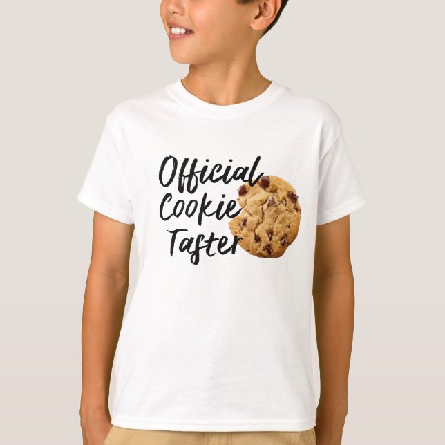 Kids Cookie Taster Shirt - Funny Baking Graphic (Front)