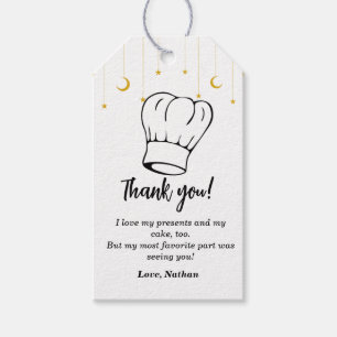 Kids Cooking Birthday Thank You Tag Baking