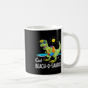 Kids Cool Beach-o-saurus Shirt Dino On A Beach Vac Coffee Mug