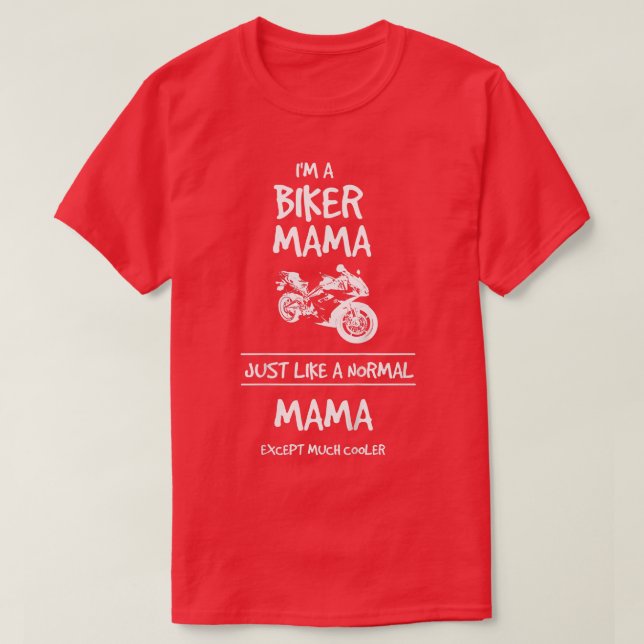 Kids Cool biker mum  T-Shirt (Design Front)