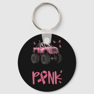 Kids Cool Boys Wear Pink Monster Truck Breast Key Ring