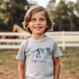 Kids Cool Dinosaur Dig Skeleton Boys T-Shirt