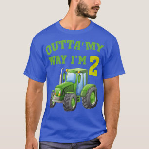Kids Cool Farm Tractor 2nd Birthday Gift, Outta My T-Shirt