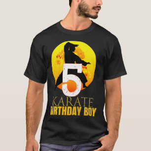 Kids Cool Karate Birthday Boy 5 Yr Old Party Outf T-Shirt