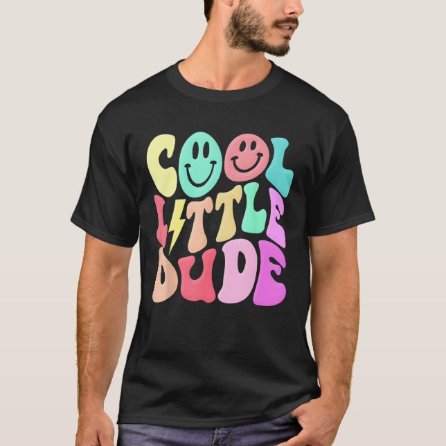 Kids Cool Lilu2019 A Dude Groovy  Baby Shower Baby T-Shirt (Front)