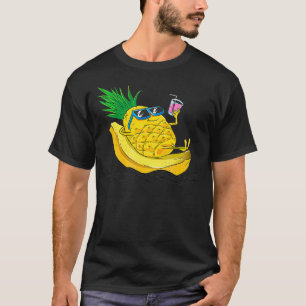 Kids Cool Pineapple Banana  chill summer vacation  T-Shirt
