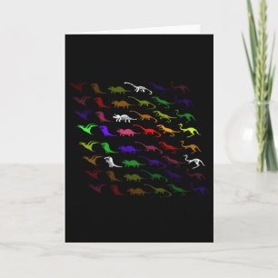 Kids cool rainbow colourful cute dinosaur card