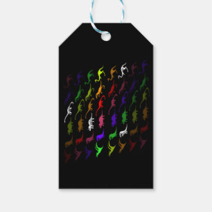 Kids cool rainbow colourful cute dinosaur gift tags